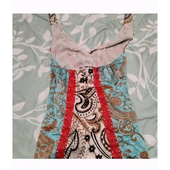 The Limited Red and Blue Paisley Blouse - Picture 4 of 12